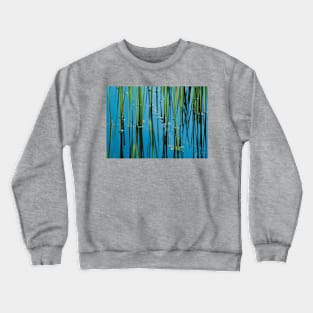 ‘Reedy Or Not’ - reed-bed reflections Crewneck Sweatshirt